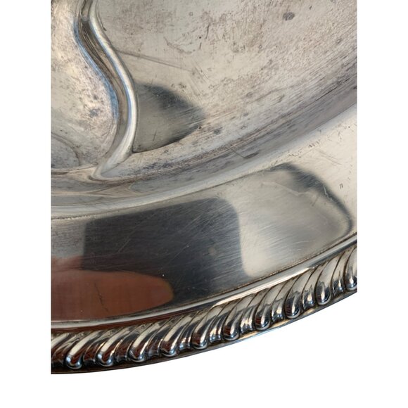 VTG Wm Rogers 810-16 Silver Plated Oval Tree of Life Platter 8922 Serving - Picture 9 of 9